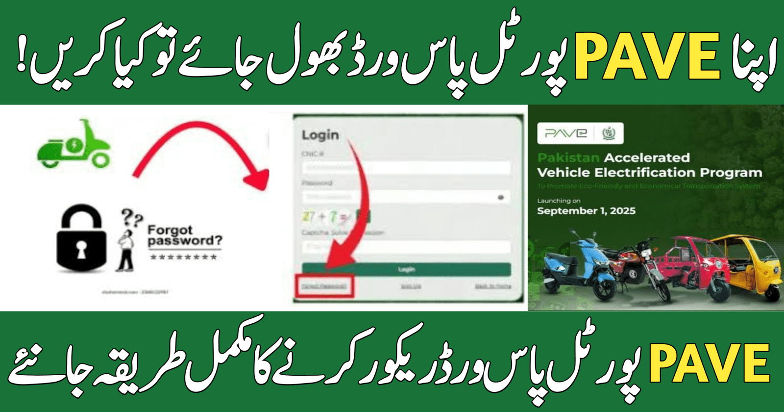 Forgot Your PAVE Portal Password?