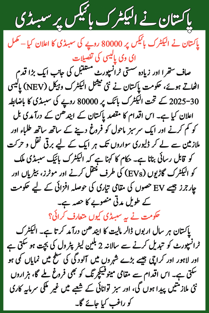 Rs 80000 Subsidy on Electric Bikes