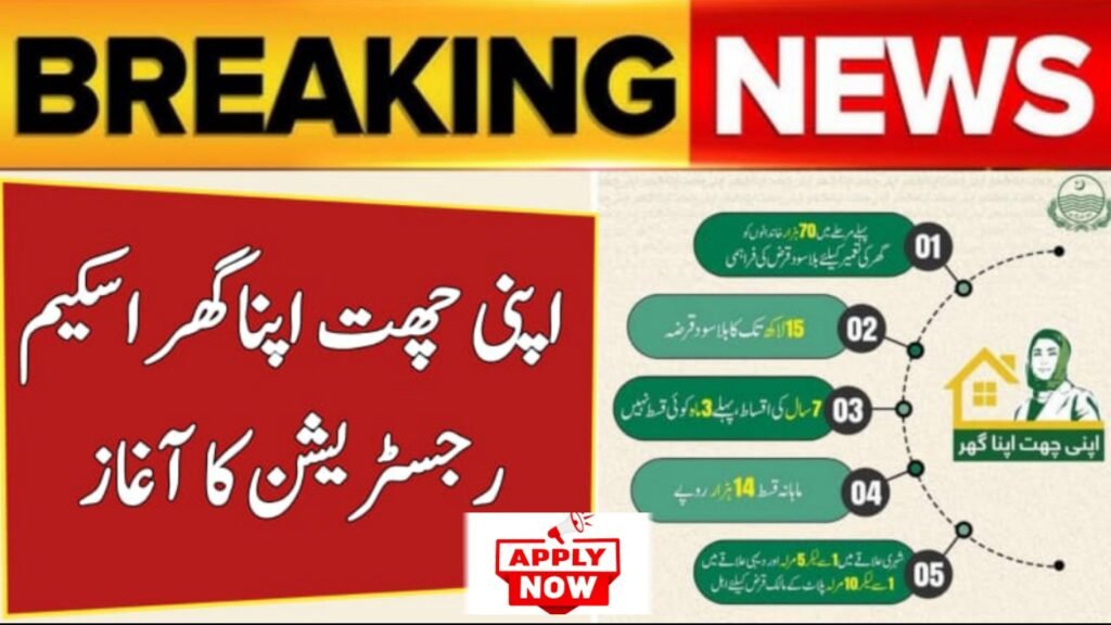 Big Update: How To Apply For Apni Chat Apna Ghar Scheme Online