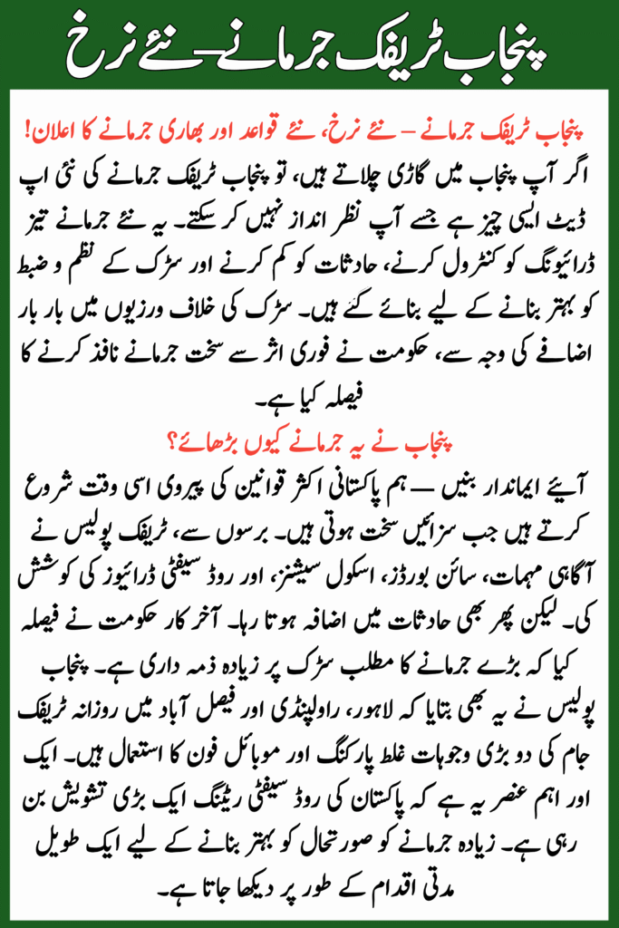 Driving License Fees in Punjab 