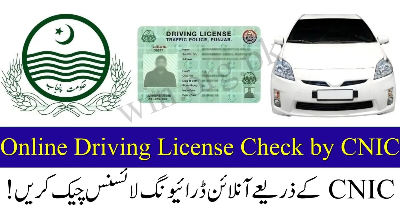 Online Driving License Check by CNIC