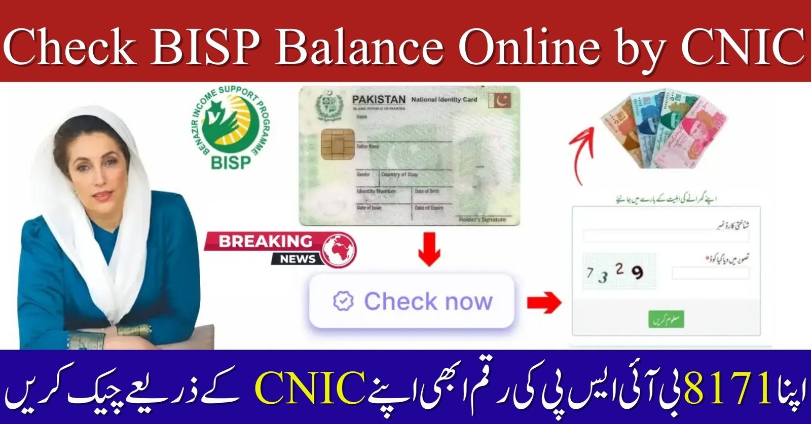 Check BISP Balance Online by CNIC