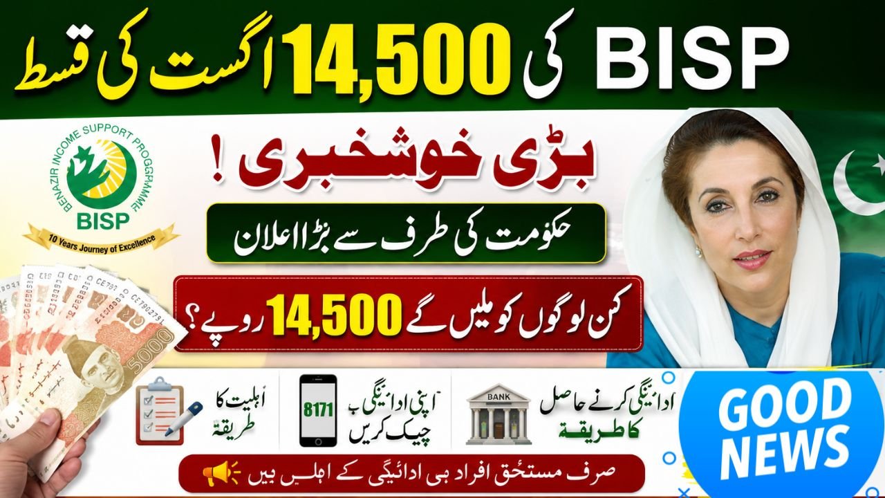 BISP Rs. 14,500 August Payment