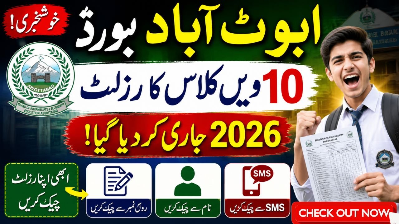 BISE Abbottabad 10th Class Result