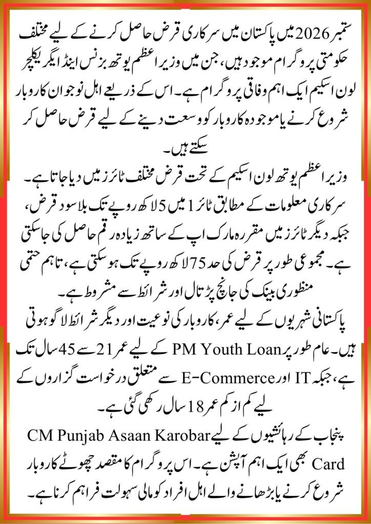 How to Get Govt Loan in Pakistan